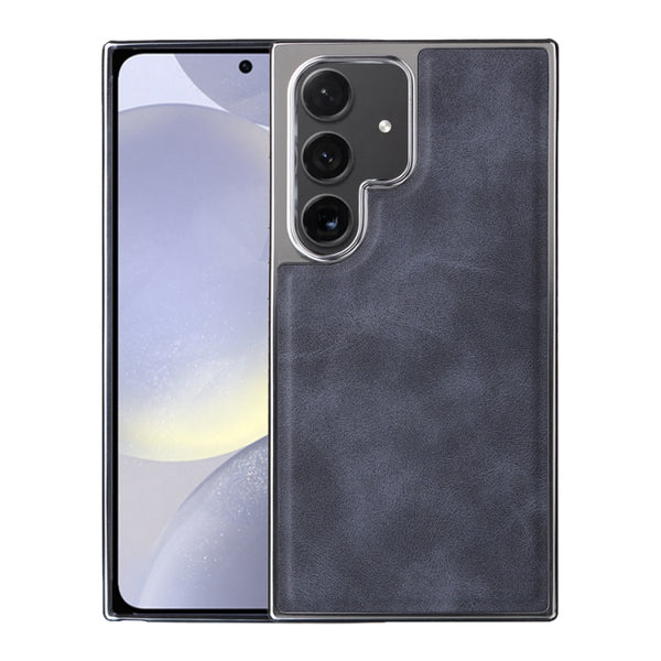 For Samsung Galaxy S24 5G Electroplated Side PU Hybrid TPU MagSafe Phone Case(Blue) by buy2fix