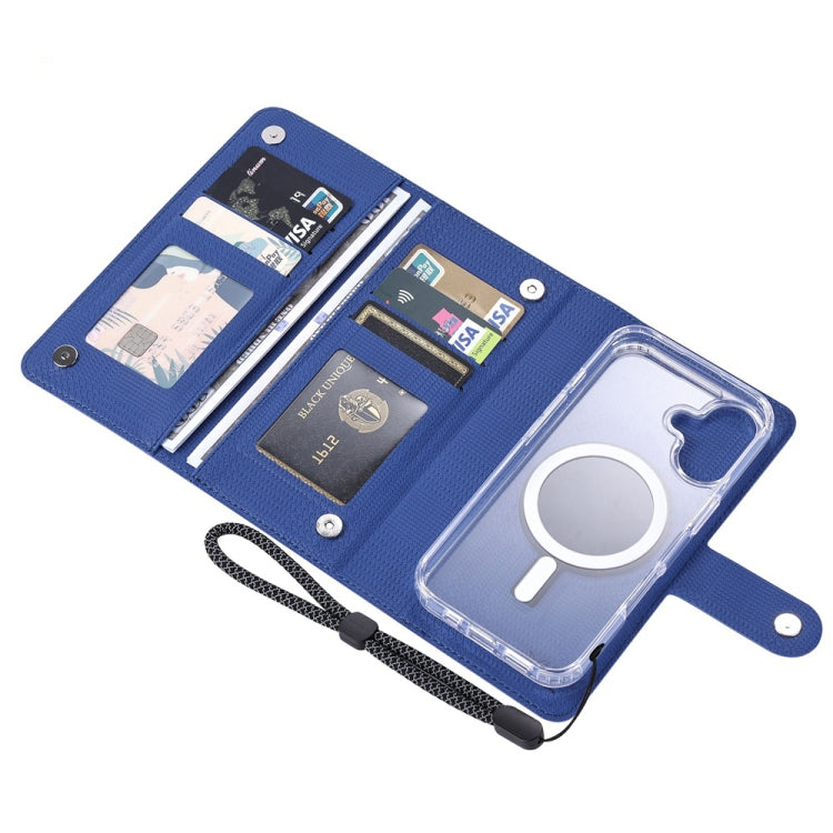 For iPhone 15 ViLi GHA-C Series RFID MagSafe Magnetic Flip Leather Phone Case(Blue) - iPhone 15 Cases by ViLi | Online Shopping UK | buy2fix