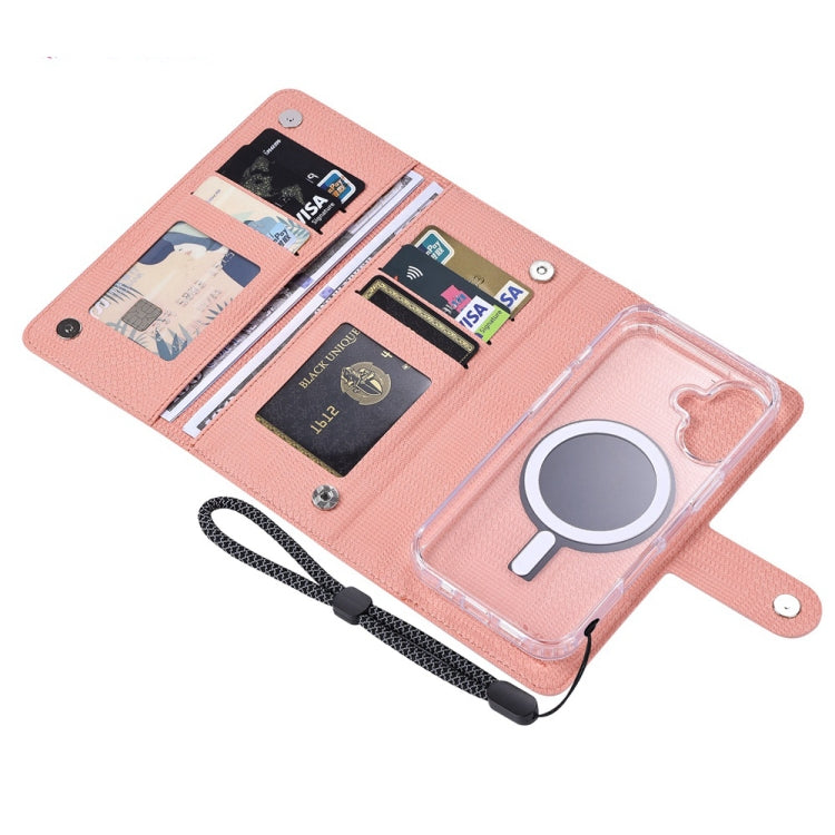 For iPhone 13 Pro ViLi GHA-C Series RFID MagSafe Magnetic Flip Leather Phone Case(Pink) - iPhone 13 Pro Cases by ViLi | Online Shopping UK | buy2fix