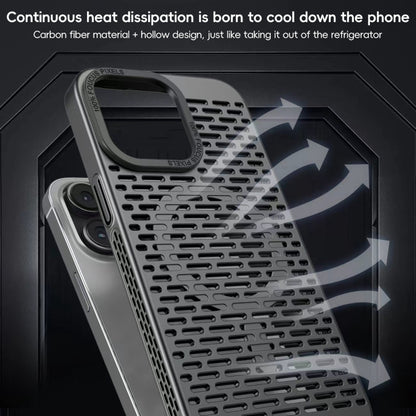 For iPhone 14 Pro Max Hollow Cooling MagSafe Phone Case(Black) - iPhone 14 Pro Max Cases by buy2fix | Online Shopping UK | buy2fix