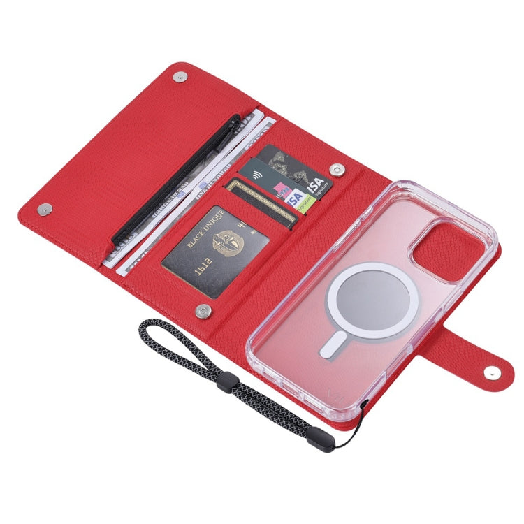 For iPhone 16 Pro ViLi GHB-C Series RFID MagSafe Magnetic Flip Leather Phone Case(Red) - iPhone 16 Pro Cases by ViLi | Online Shopping UK | buy2fix