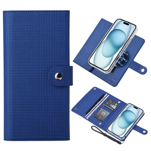 For iPhone 15 ViLi GHB-C Series RFID MagSafe Magnetic Flip Leather Phone Case(Blue) - iPhone 15 Cases by ViLi | Online Shopping UK | buy2fix