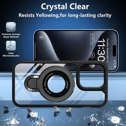 For iPhone 15 Pro MagSafe Acrylic Hybrid TPU Phone Case with Holder(Royal Blue) by buy2fix