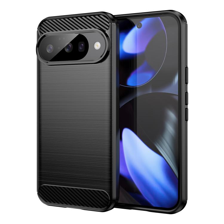 For Google Pixel 10 Carbon Fiber Brushed Texture TPU Phone Case(Black) - Google Cases by buy2fix | Online Shopping UK | buy2fix