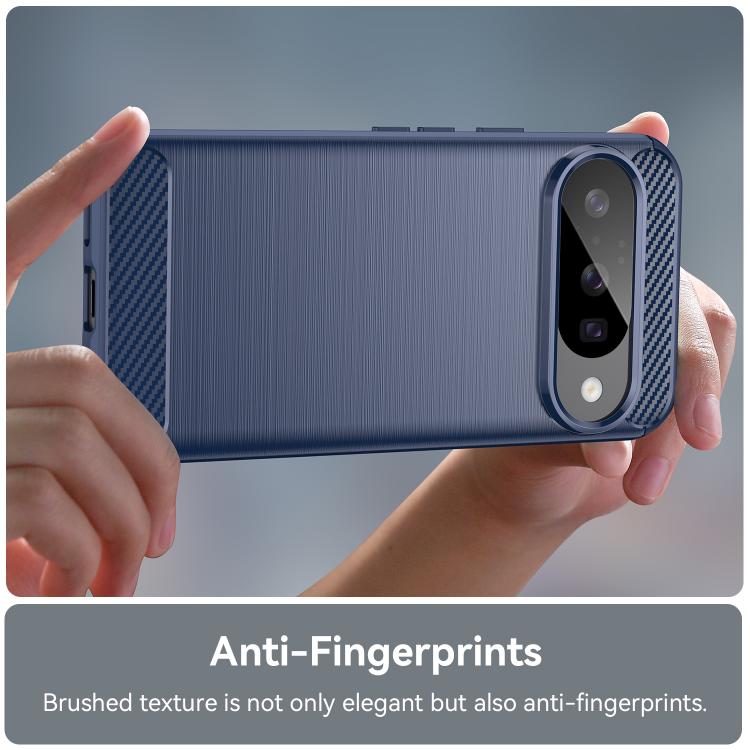 For Google Pixel 10 Carbon Fiber Brushed Texture TPU Phone Case(Blue) - Google Cases by buy2fix | Online Shopping UK | buy2fix