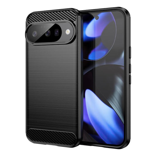 For Google Pixel 10 Pro Carbon Fiber Brushed Texture TPU Phone Case(Black) - Google Cases by buy2fix | Online Shopping UK | buy2fix