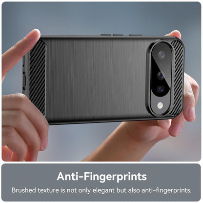 For Google Pixel 10 Pro Carbon Fiber Brushed Texture TPU Phone Case(Black) - Google Cases by buy2fix | Online Shopping UK | buy2fix