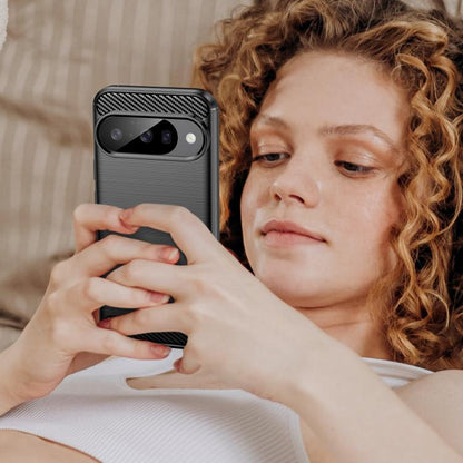 For Google Pixel 10 Pro Carbon Fiber Brushed Texture TPU Phone Case(Black) - Google Cases by buy2fix | Online Shopping UK | buy2fix