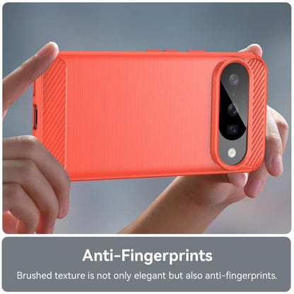 For Google Pixel 10 Pro Carbon Fiber Brushed Texture TPU Phone Case(Red) - Google Cases by buy2fix | Online Shopping UK | buy2fix