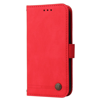 For Samsung Galaxy S25 5G Skin Feel Life Tree Metal Button Leather Phone Case(Red) by buy2fix