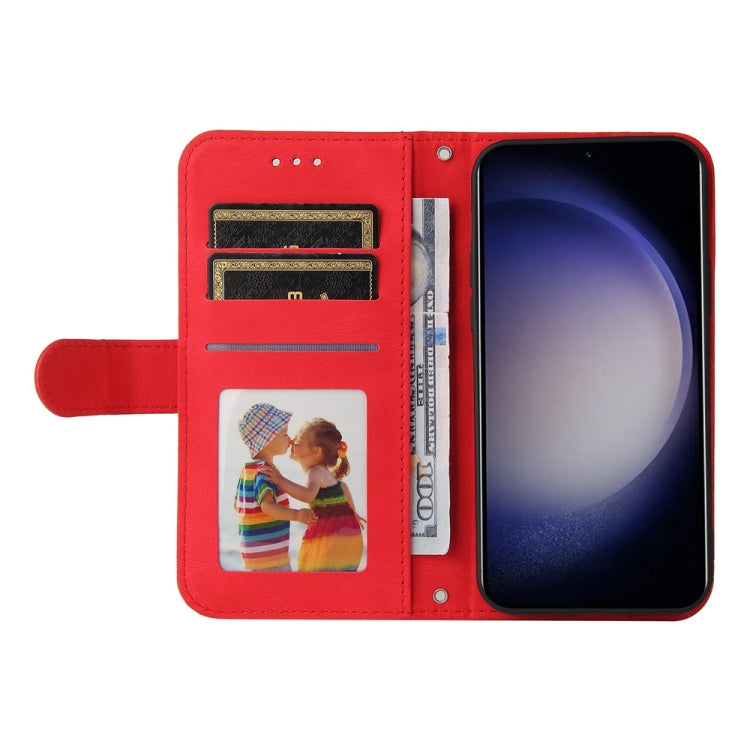 For Samsung Galaxy S25 5G Skin Feel Life Tree Metal Button Leather Phone Case(Red) by buy2fix