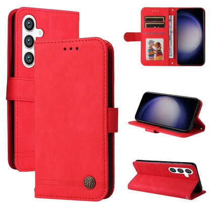 For Samsung Galaxy S25+ 5G Skin Feel Life Tree Metal Button Leather Phone Case(Red) by buy2fix