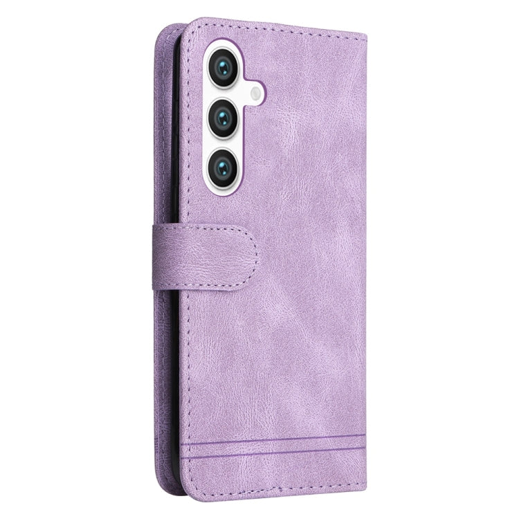 For Samsung Galaxy S25+ 5G Skin Feel Life Tree Metal Button Leather Phone Case(Purple) by buy2fix