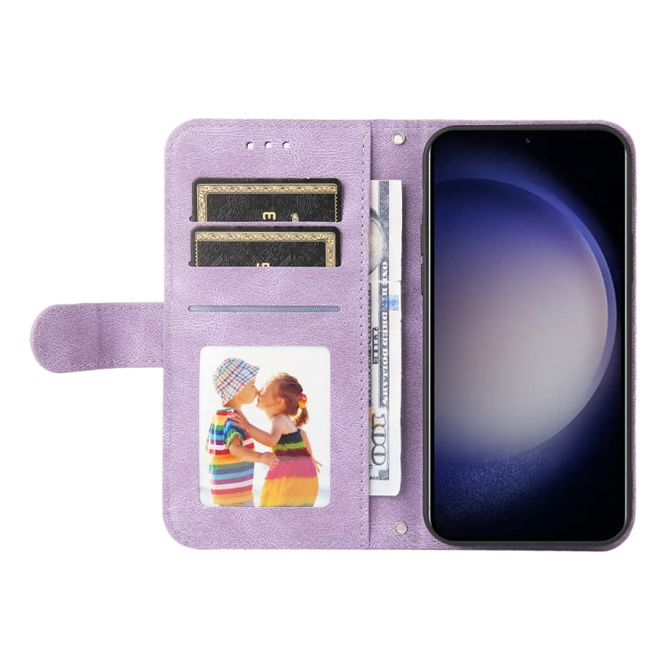 For Samsung Galaxy S25+ 5G Skin Feel Life Tree Metal Button Leather Phone Case(Purple) by buy2fix