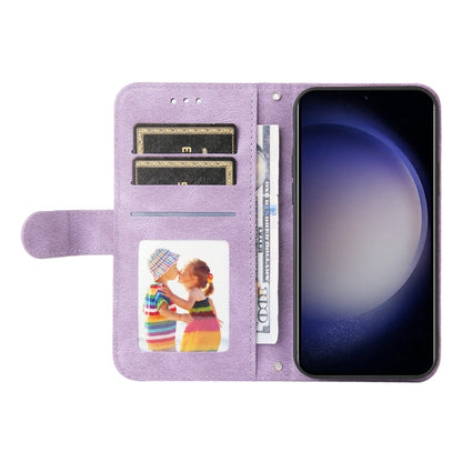 For Samsung Galaxy S25+ 5G Skin Feel Life Tree Metal Button Leather Phone Case(Purple) by buy2fix