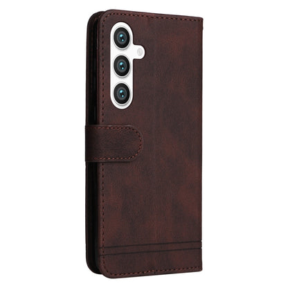For Samsung Galaxy S25+ 5G Skin Feel Life Tree Metal Button Leather Phone Case(Brown) by buy2fix