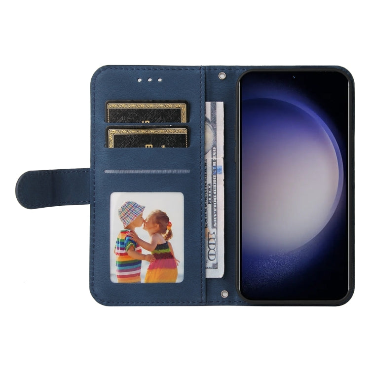 For Samsung Galaxy S25+ 5G Skin Feel Life Tree Metal Button Leather Phone Case(Blue) by buy2fix