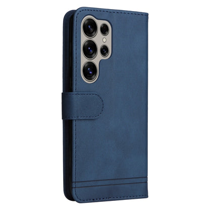 For Samsung Galaxy S25 Ultra 5G Skin Feel Life Tree Metal Button Leather Phone Case(Blue) by buy2fix