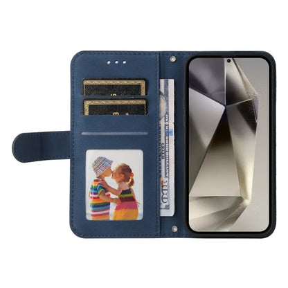 For Samsung Galaxy S25 Ultra 5G Skin Feel Life Tree Metal Button Leather Phone Case(Blue) by buy2fix