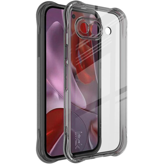 For Google Pixel 9a imak Shockproof Airbag TPU Phone Case(Transparent Black)