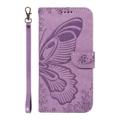 For Samsung Galaxy S25+ / S24+ 5G Swallowtail Butterfly Embossed Leather Phone Case(Purple) by buy2fix