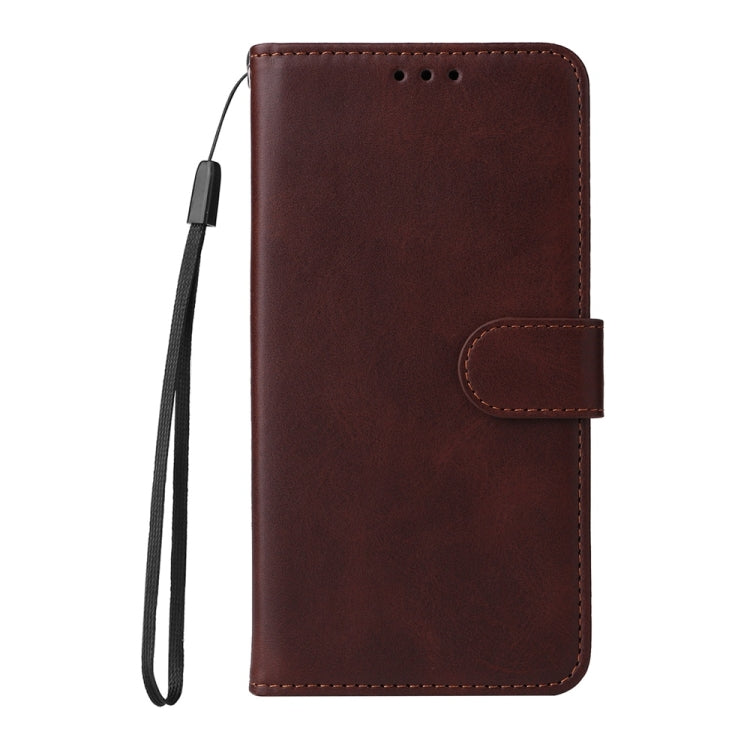 For Samsung Galaxy S25+ 5G Classic Calf Texture Flip Leather Phone Case(Brown) - Galaxy S25+ 5G Cases by buy2fix | Online Shopping UK | buy2fix