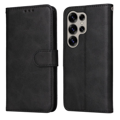 For Samsung Galaxy S25 Ultra 5G Classic Calf Texture Flip Leather Phone Case(Black) - Galaxy S25 Ultra 5G Cases by buy2fix | Online Shopping UK | buy2fix