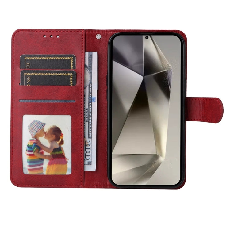 For Samsung Galaxy S25 Ultra 5G Classic Calf Texture Flip Leather Phone Case(Red) by buy2fix