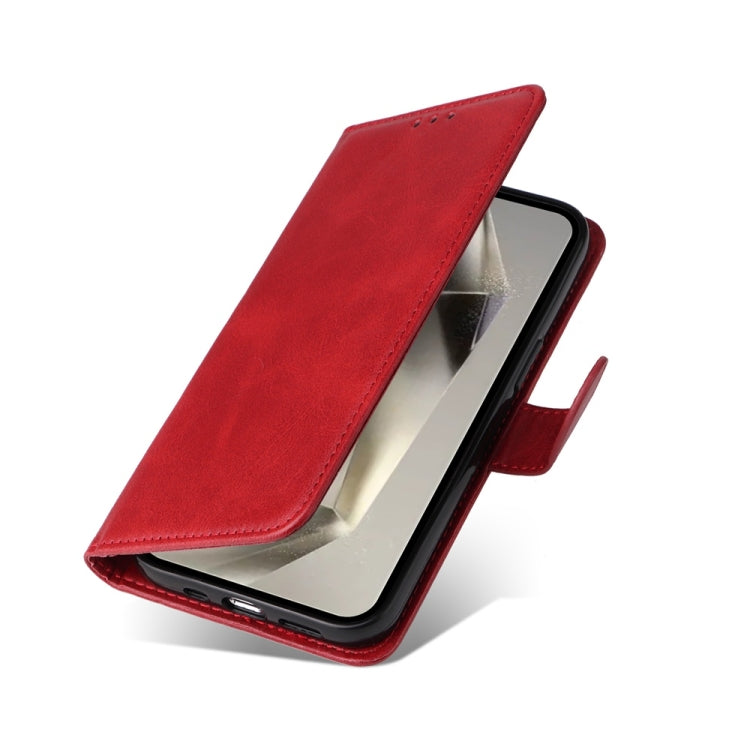 For Samsung Galaxy S25 Ultra 5G Classic Calf Texture Flip Leather Phone Case(Red) by buy2fix