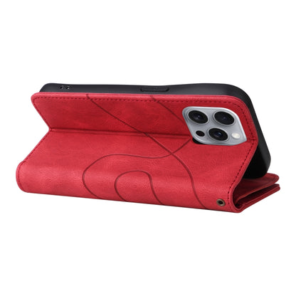 For iPhone 16 Pro Max Dual-color 9 Card Slots Zipper Wallet Leather Phone Case(Red) - iPhone 16 Pro Max Cases by buy2fix | Online Shopping UK | buy2fix