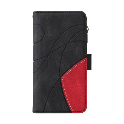For iPhone 16e Dual-color 9 Card Slots Zipper Wallet Leather Phone Case(Black) by buy2fix