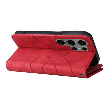 For Samsung Galaxy S25 Ultra 5G Dual-color 9 Card Slots Zipper Wallet Leather Phone Case(Red) - Galaxy S25 Ultra 5G Cases by buy2fix | Online Shopping UK | buy2fix