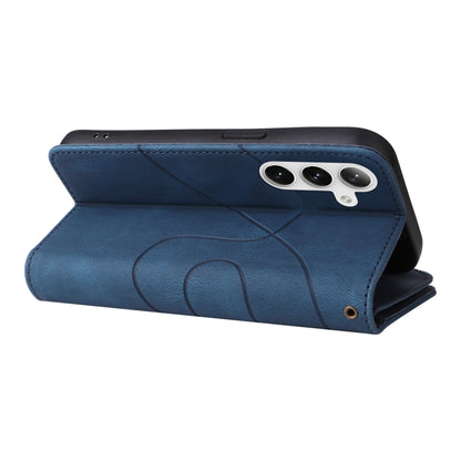 For Samsung Galaxy S25+ / S24+ 5G Dual-color 9 Card Slots Zipper Wallet Leather Phone Case(Blue) by buy2fix