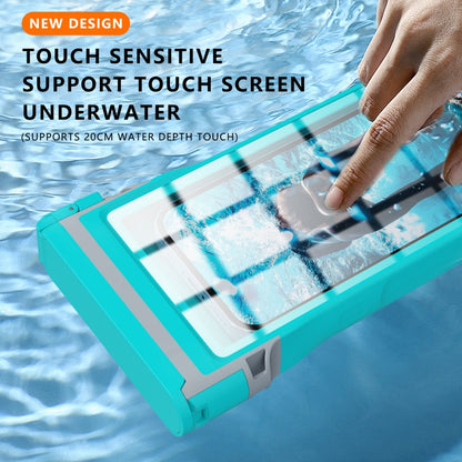 RedPepper 15m Depth Waterproof Phone Diving Pouch with Suction Cup(Grass Blue) - Waterproof Bag by RedPepper | Online Shopping UK | buy2fix