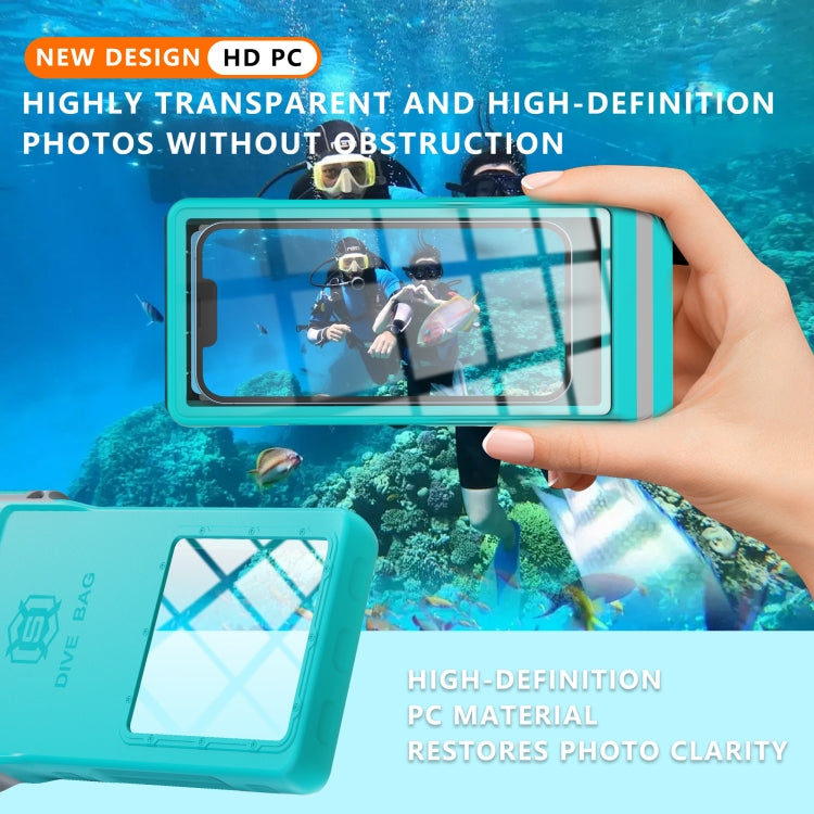 RedPepper 15m Depth Waterproof Phone Diving Pouch with Suction Cup(Grass Blue) - Waterproof Bag by RedPepper | Online Shopping UK | buy2fix