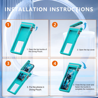 RedPepper 15m Depth Waterproof Phone Diving Pouch with Suction Cup(Grass Blue) - Waterproof Bag by RedPepper | Online Shopping UK | buy2fix