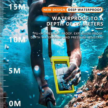 RedPepper 15m Depth Waterproof Phone Diving Pouch with Suction Cup(Yellow) - Waterproof Bag by RedPepper | Online Shopping UK | buy2fix