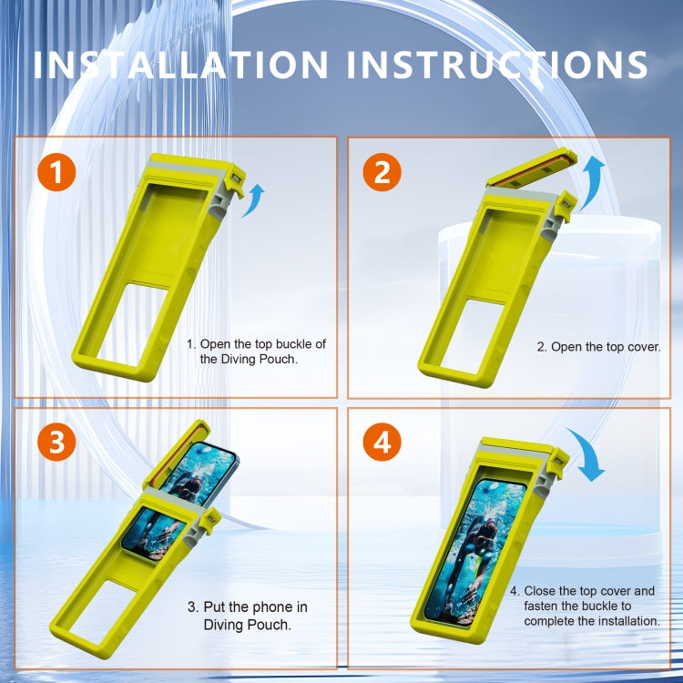 RedPepper 15m Depth Waterproof Phone Diving Pouch with Suction Cup(Yellow) - Waterproof Bag by RedPepper | Online Shopping UK | buy2fix