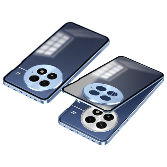 For OnePlus 13 Snap Buckle Single-sided Metal Frame Frosted Phone Case(Sierra Blue) by buy2fix