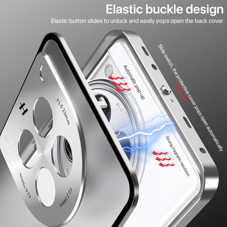 For OnePlus 13 Snap Buckle Single-sided Metal Frame Frosted Phone Case(Dark Green) by buy2fix