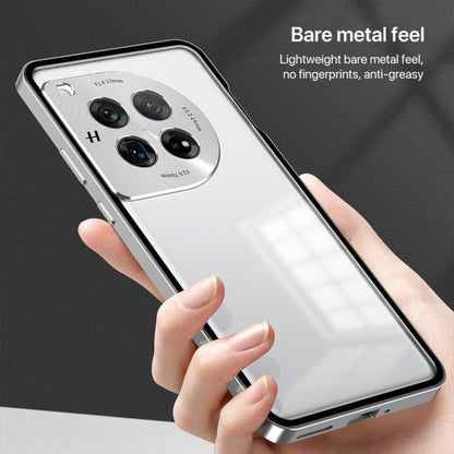 For OnePlus 13 Snap Buckle Single-sided Metal Frame Frosted Phone Case(Dark Green) by buy2fix