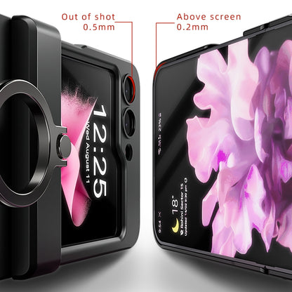 For Samsung Galaxy Z Flip6 5G Integrated Folding Ring Phone Case with Hinge(Purple) - Galaxy Z Flip6 5G Cases by buy2fix | Online Shopping UK | buy2fix