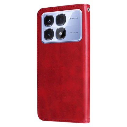 For Redmi K70 Ultra Fashion Calf Texture Zipper Leather Phone Case(Red) - Xiaomi Cases by buy2fix | Online Shopping UK | buy2fix