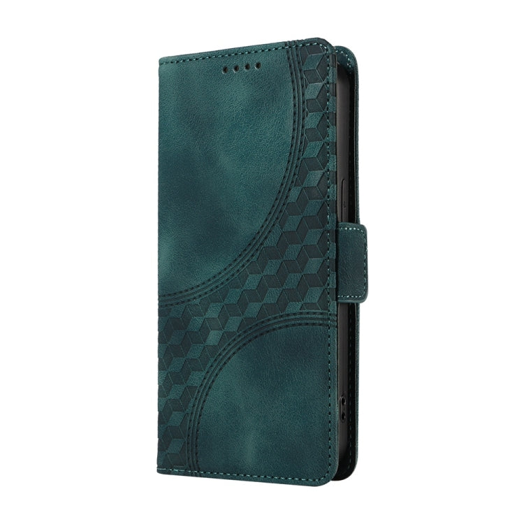 For Samsung Galaxy S25 Ultra 5G Embossed Rhombus Starry Leather Phone Case(Green) by buy2fix