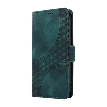 For Samsung Galaxy S25 Ultra 5G Embossed Rhombus Starry Leather Phone Case(Green) by buy2fix