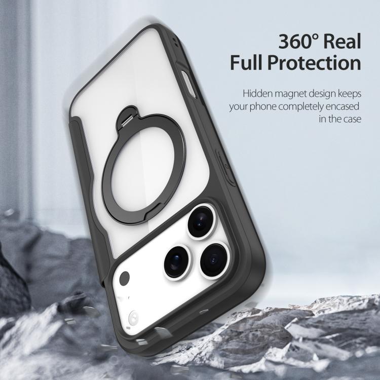 For iPhone 17 Pro Max DUX DUCIS Skin X Pro Series MagSafe Ring Holder Leather Phone Case(Black) - iPhone 17 Pro Max Cases by DUX DUCIS | Online Shopping UK | buy2fix