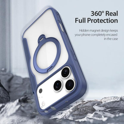 For iPhone 17 Pro Max DUX DUCIS Skin X Pro Series MagSafe Ring Holder Leather Phone Case(Blue) - iPhone 17 Pro Max Cases by DUX DUCIS | Online Shopping UK | buy2fix