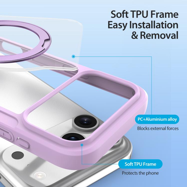 For iPhone 17 Pro Max DUX DUCIS Skin X Pro Series MagSafe Ring Holder Leather Phone Case(Purple) - iPhone 17 Pro Max Cases by DUX DUCIS | Online Shopping UK | buy2fix