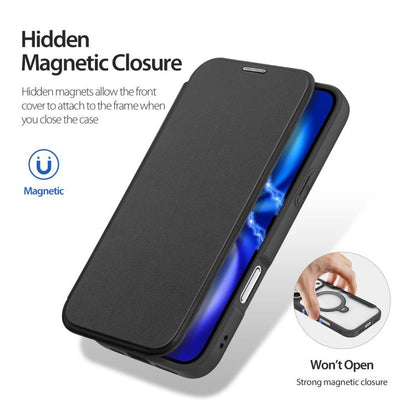 For iPhone 17 Pro DUX DUCIS Skin X Pro Series MagSafe Ring Holder Leather Phone Case(Black) - iPhone 17 Pro Cases by DUX DUCIS | Online Shopping UK | buy2fix