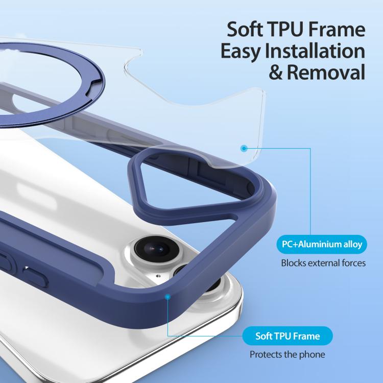 For iPhone 17 DUX DUCIS Skin X Pro Series MagSafe Ring Holder Leather Phone Case(Blue) - iPhone 17 Cases by DUX DUCIS | Online Shopping UK | buy2fix